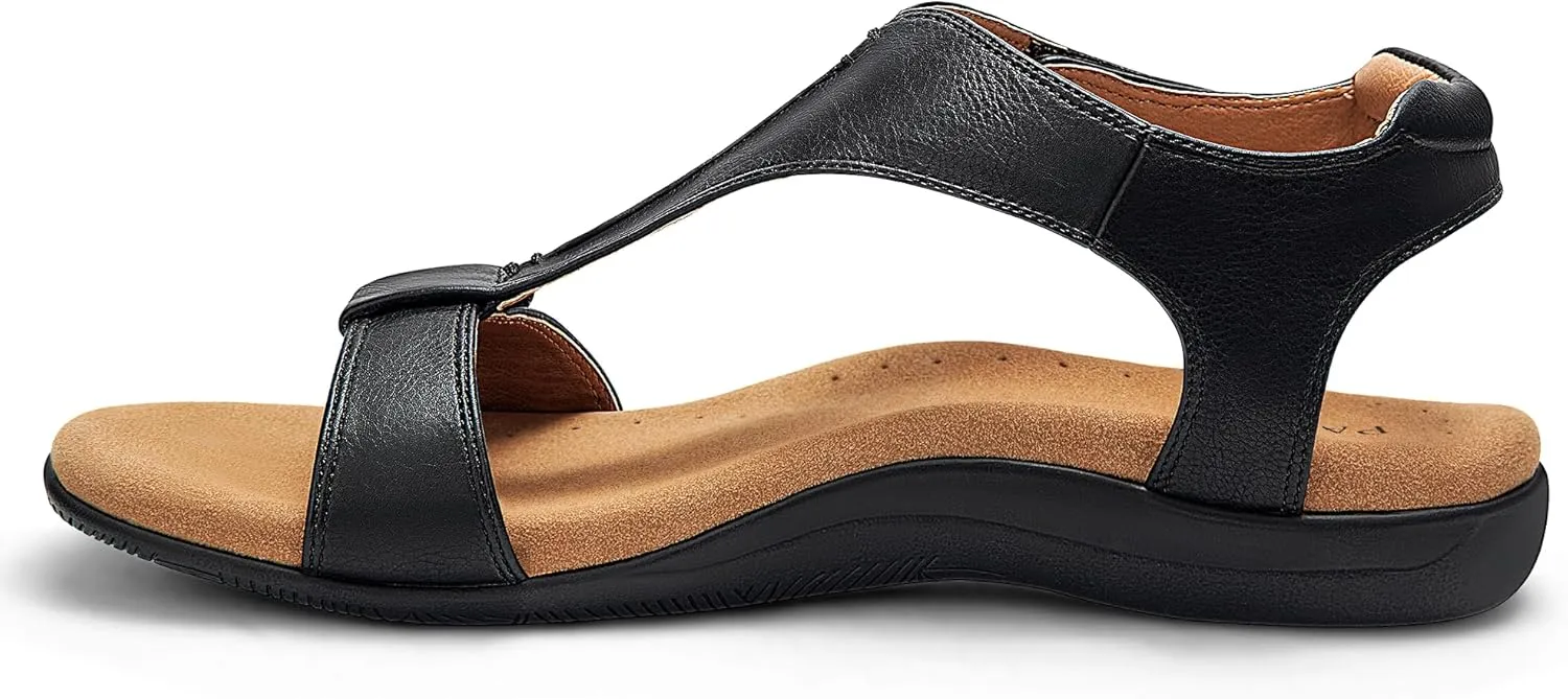 PARTY Women's Open Toe Sandals Arch Support and Adjustable Straps Comfortable Sandals for Walking