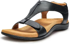 PARTY Women's Open Toe Sandals Arch Support and Adjustable Straps Comfortable Sandals for Walking