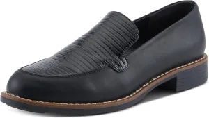 PATRIZIA Women's Mado Croco Loafers with Mini Croco Print, Decorative Stitching, and Comfortable Fit