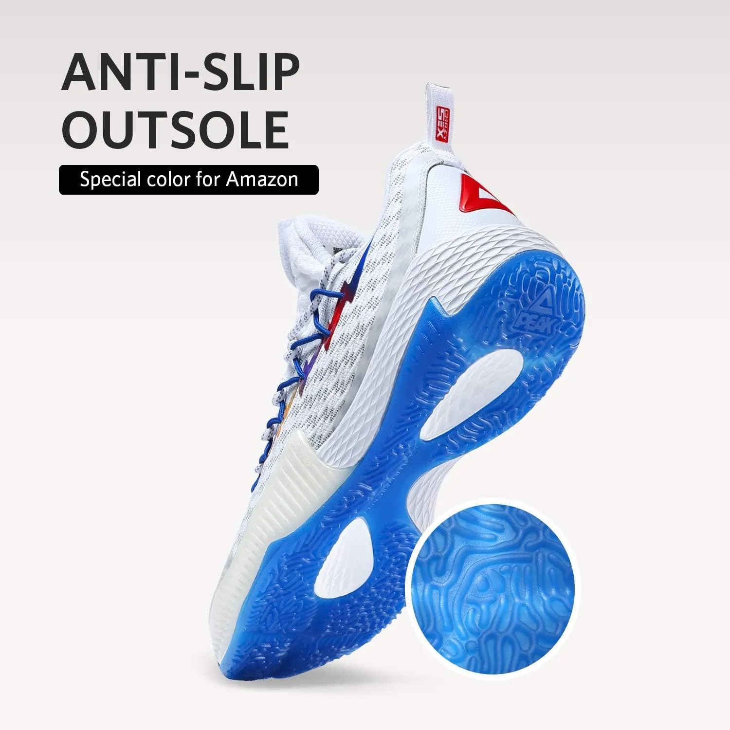 PEAK Men's Sneakers, Lou Williams Lightning Sport Shoes for Basketball, Running, Walking