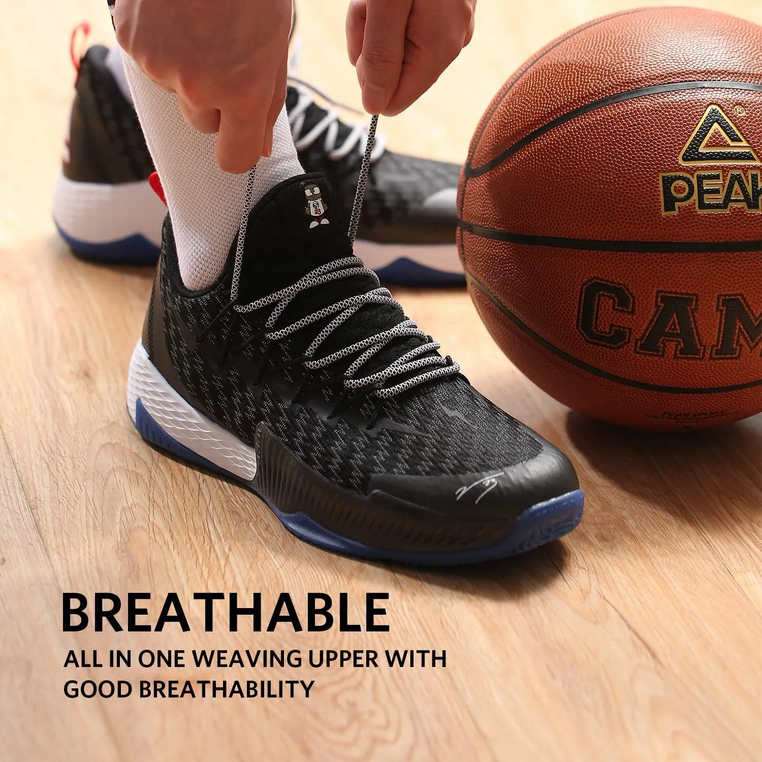 PEAK Men's Sneakers, Lou Williams Lightning Sport Shoes for Basketball, Running, Walking