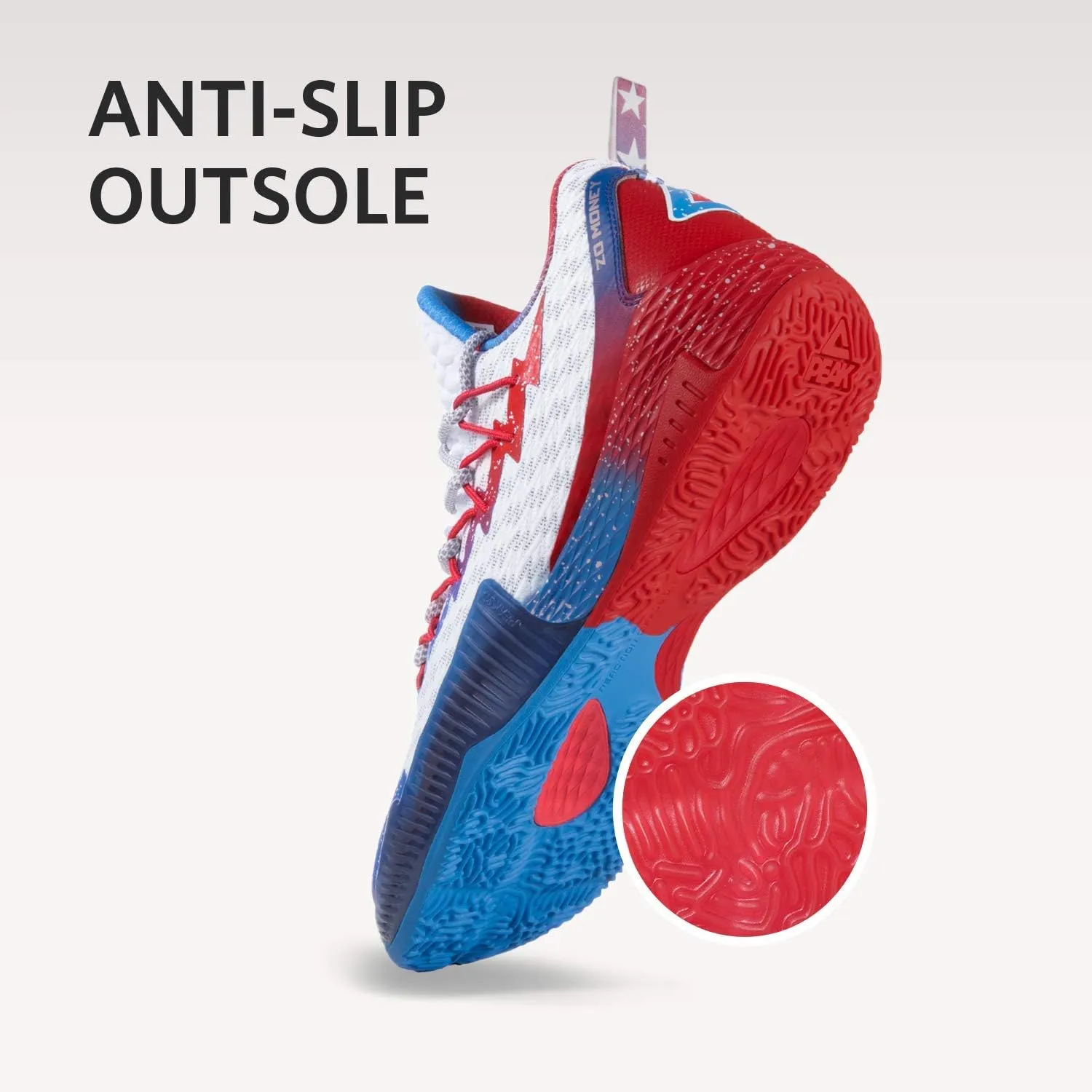 PEAK Men's Sneakers, Lou Williams Lightning Sport Shoes for Basketball, Running, Walking