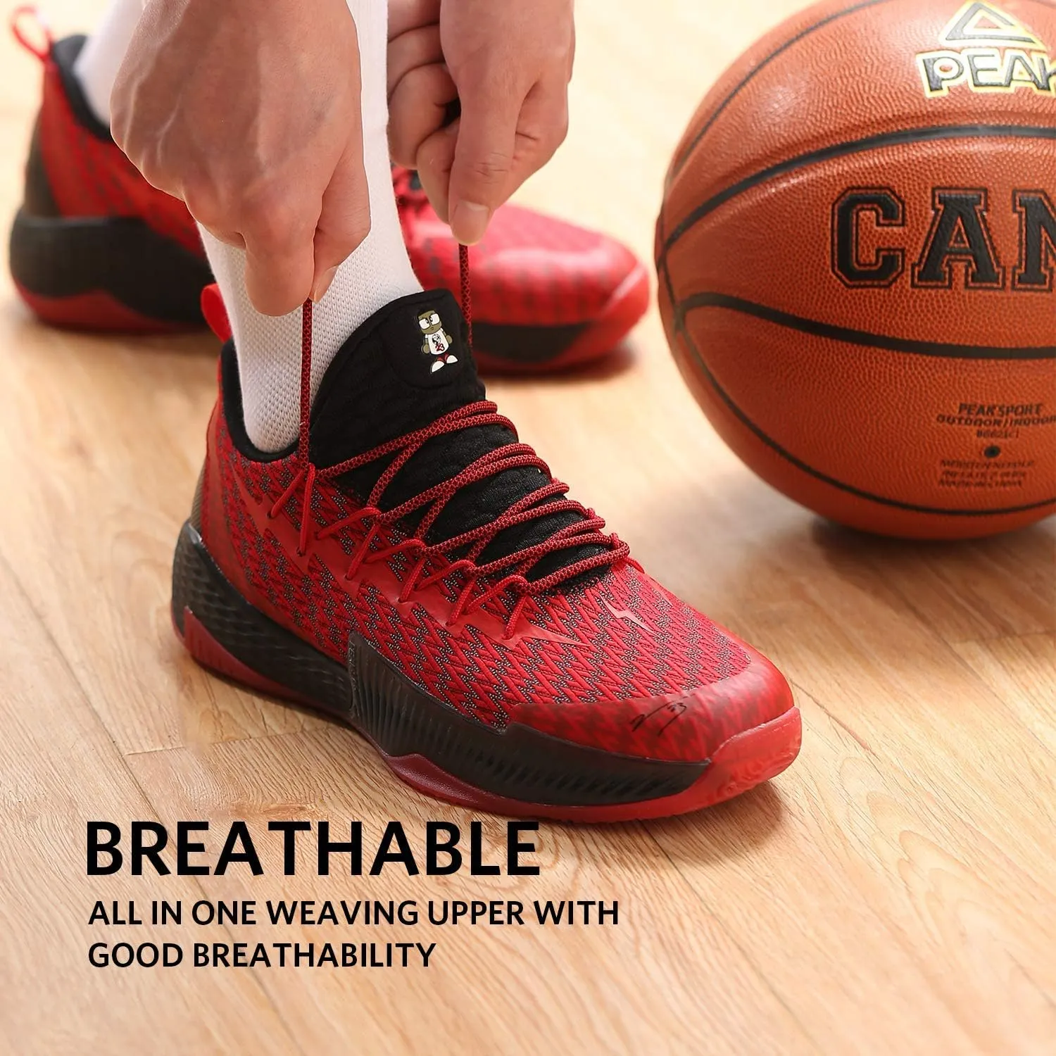 PEAK Men's Sneakers, Lou Williams Lightning Sport Shoes for Basketball, Running, Walking