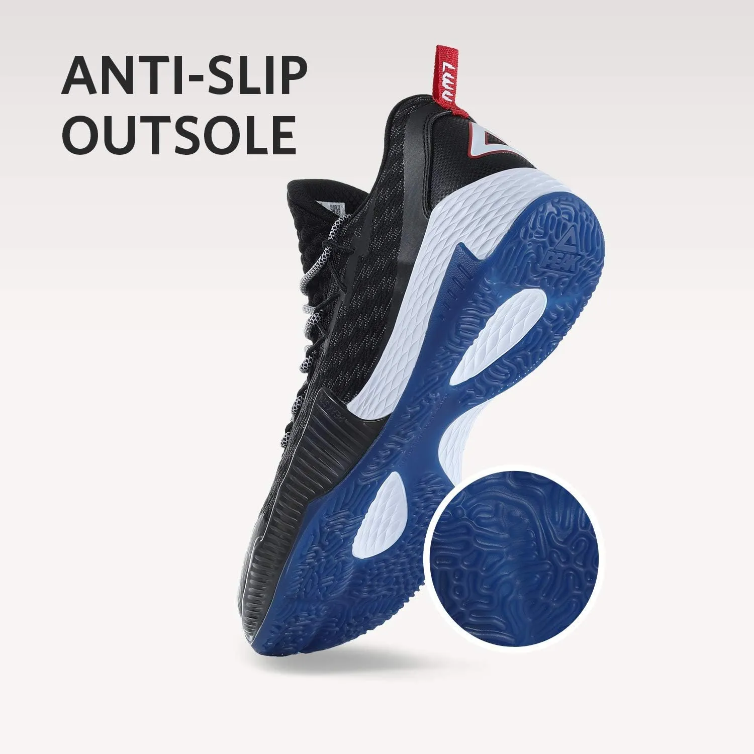 PEAK Men's Sneakers, Lou Williams Lightning Sport Shoes for Basketball, Running, Walking