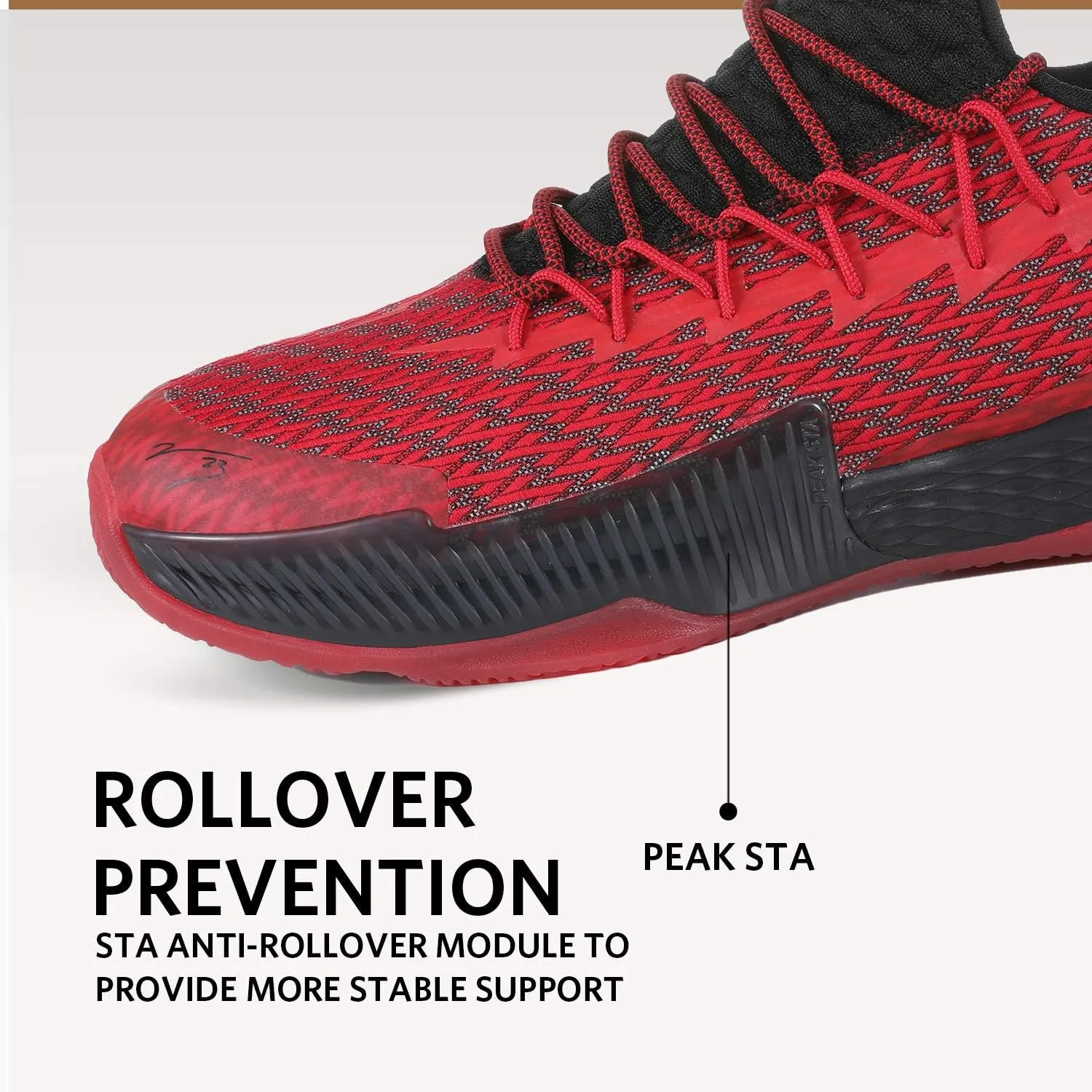 PEAK Men's Sneakers, Lou Williams Lightning Sport Shoes for Basketball, Running, Walking