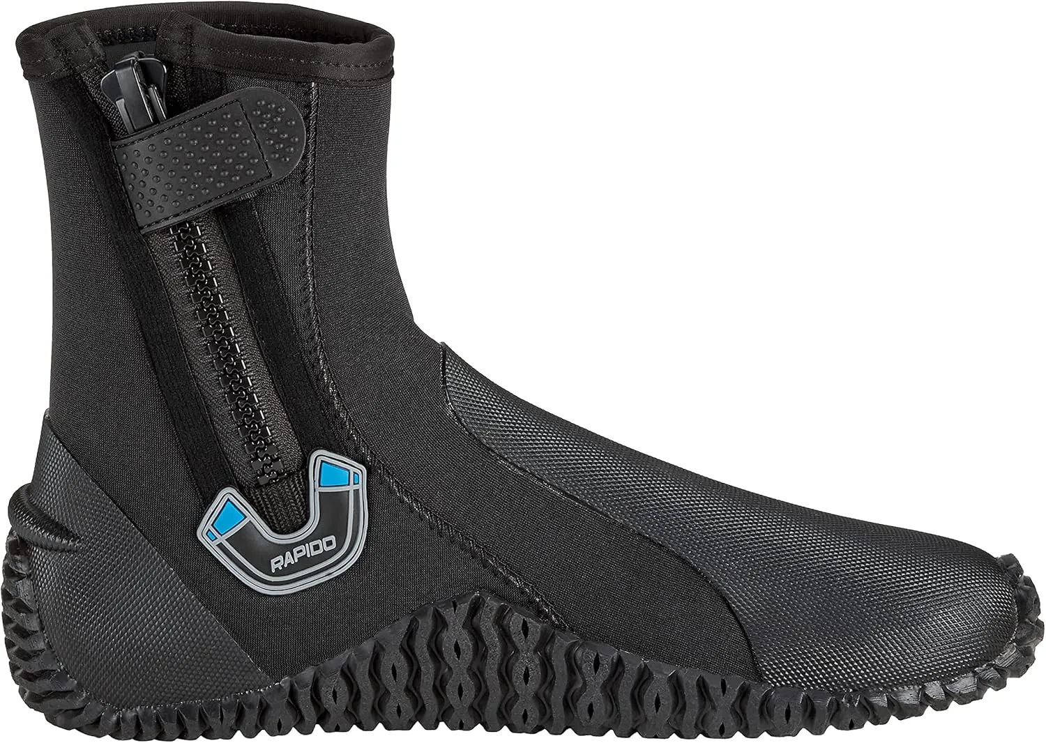 Phantom Aquatics Rapido Boutique Collection Wise 5mm Neoprene Wetsuit Zipper Dive Boot, Great Scuba Diving Snorkeling Surf Boots | Anti-Slip Rubber Sole Booties for Men and Women