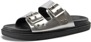 Platform Sandals for women with Adjustable Double Strap Comfort Slides Sandal for Summer Beach Holiday Outdoor