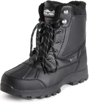 POLAR Mens Thinsulate Fully Lined Waterproof Deep Tread Durable Rubber Shell Thermal Winter Rain Snow Boots