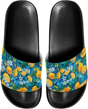 Pool Sandals Women Non Slip Slip on Sandals Women Comfortable Black