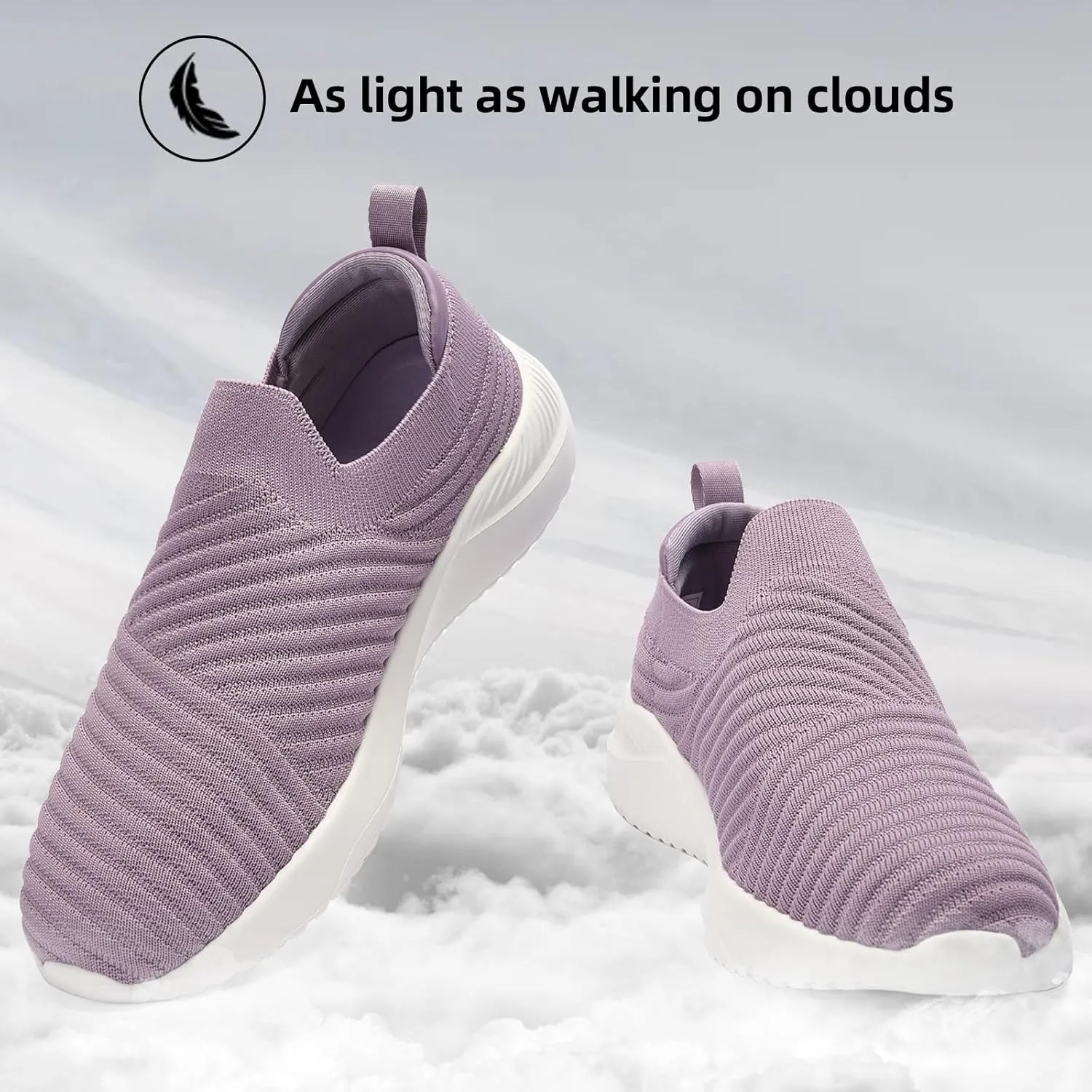PPQ Womens Slip On Walking Shoes-Lightweight Comfort Breathable Travel Slip in Sneakers