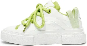 Preppy Chunky Sneakers Men Women, Platform Couple Shoes, Oversized Laces, Height Boost, Y2K Hip Hop JK Streetwear Skate