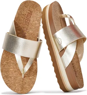 Project Cloud Fashion Womens Sandals - Memory Foam Insole and Comfortable Platform Sandals for Women 2025 - Lightweight and Non-slip Perfect Beach Slides