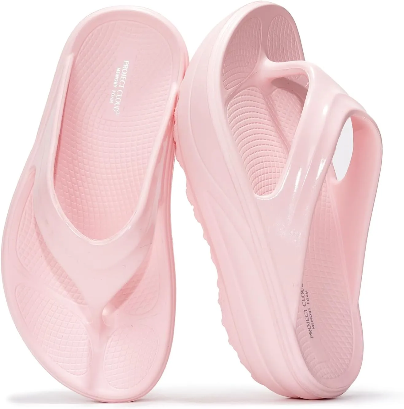 Project Cloud Flip Flops for Women Footwear - Memory Foam and Lightweight Platform Sandals Women Beach Vacation Essentials - Non Slip Durable and Soft Slippers (Abra)