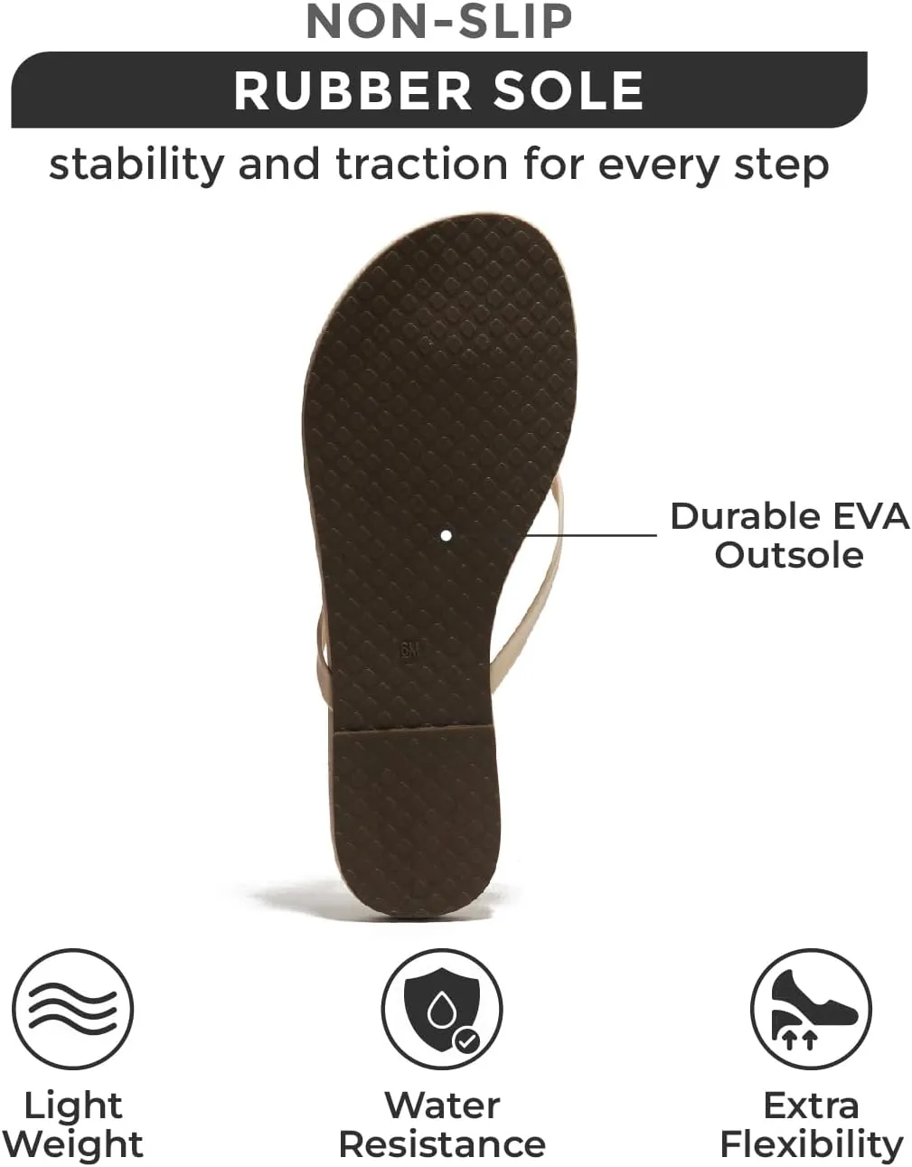 Project Cloud Flip Flops for Women Footwear - Memory Foam Flats Sandals for Women 2025 - Vegan Leather Lightweight Sandals Summer Beach Essentials Slides (Foundations)