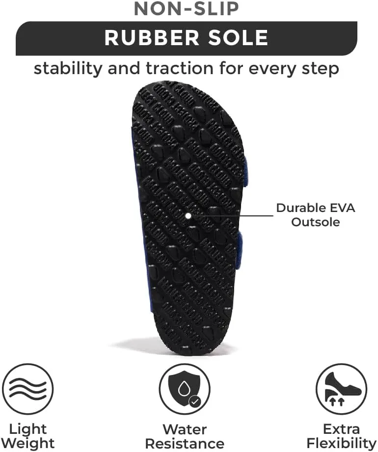 Project Cloud Genuine Leather Flat Sandals Comfortable Beach Essentials Womens Sandals Memory Foam Vacation Essentials Slides for Women Footwear (Santorini)