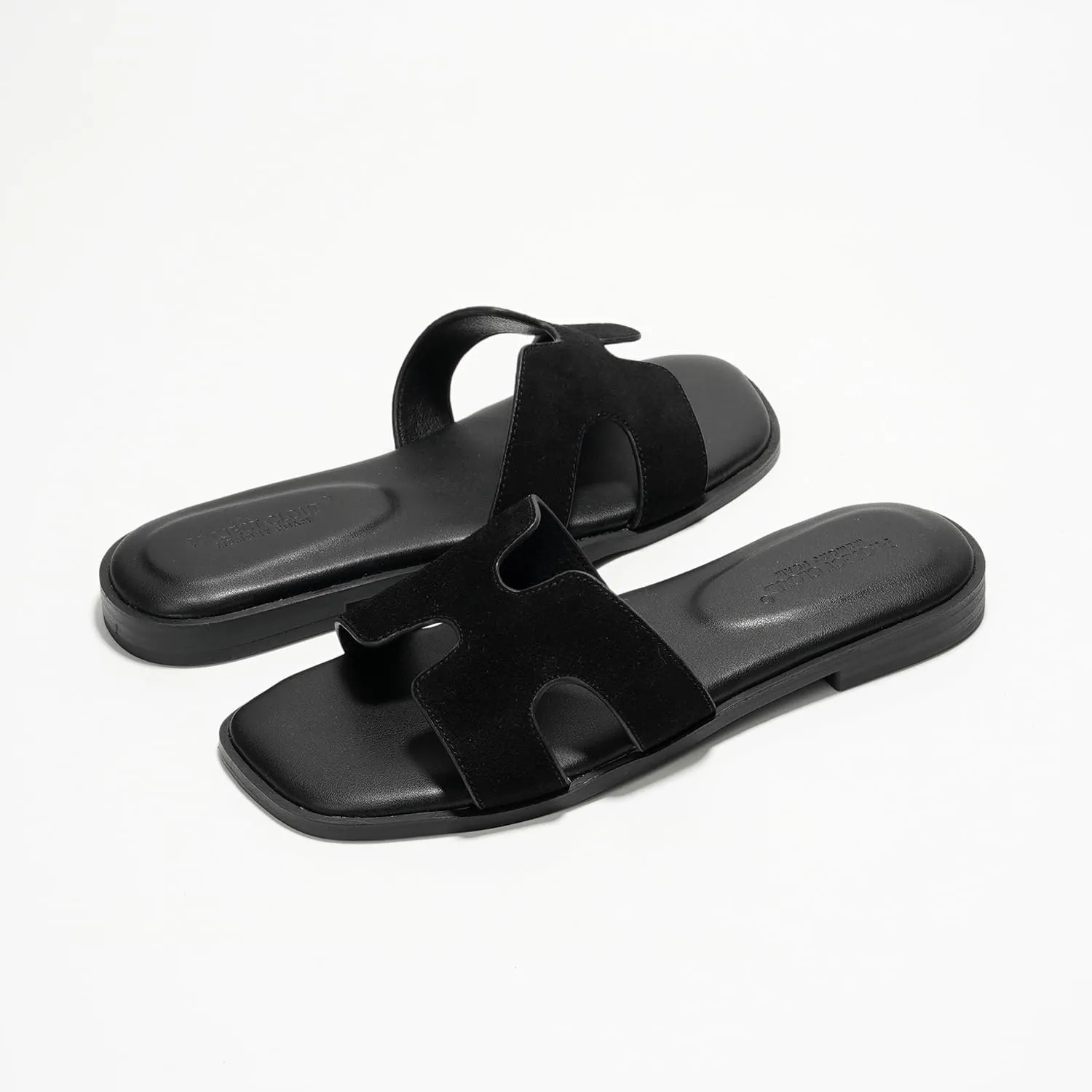 Project Cloud Genuine Leather Summer Sandals for Women 2025 - Fashion Flat Womens Sandals with Memory Foam Insole Slides Sandals Women Footwear - Mules Women's Sandals (Jannel)