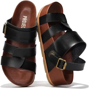 Project Cloud Platform Sandals Women Footwear - Memory Foam Insole and Lightweight Beach Wedges - Non Slip and Comfortable Strappy Wedge Sandals for Women 2025 (Proud)