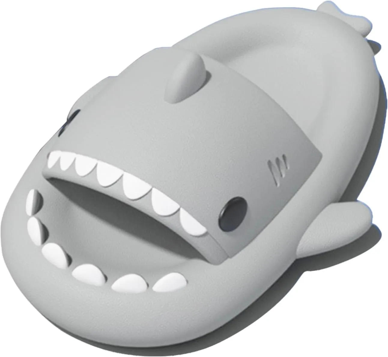 rosyclo Shark Slides for Women and Men, Cute Shark Slippers Adult Youth Cloudy Summer Soft Lightweight Anti-Slip Thick Sole Beach House Cloud Cushioned Shower Slide Sandals Indoor Outdoor