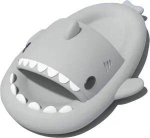 rosyclo Shark Slides for Women and Men, Cute Shark Slippers Adult Youth Cloudy Summer Soft Lightweight Anti-Slip Thick Sole Beach House Cloud Cushioned Shower Slide Sandals Indoor Outdoor