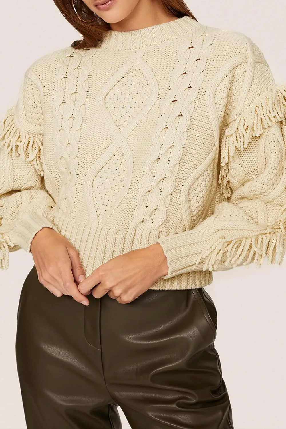 RTR Design Collective Ruffle Shoulder Sweater