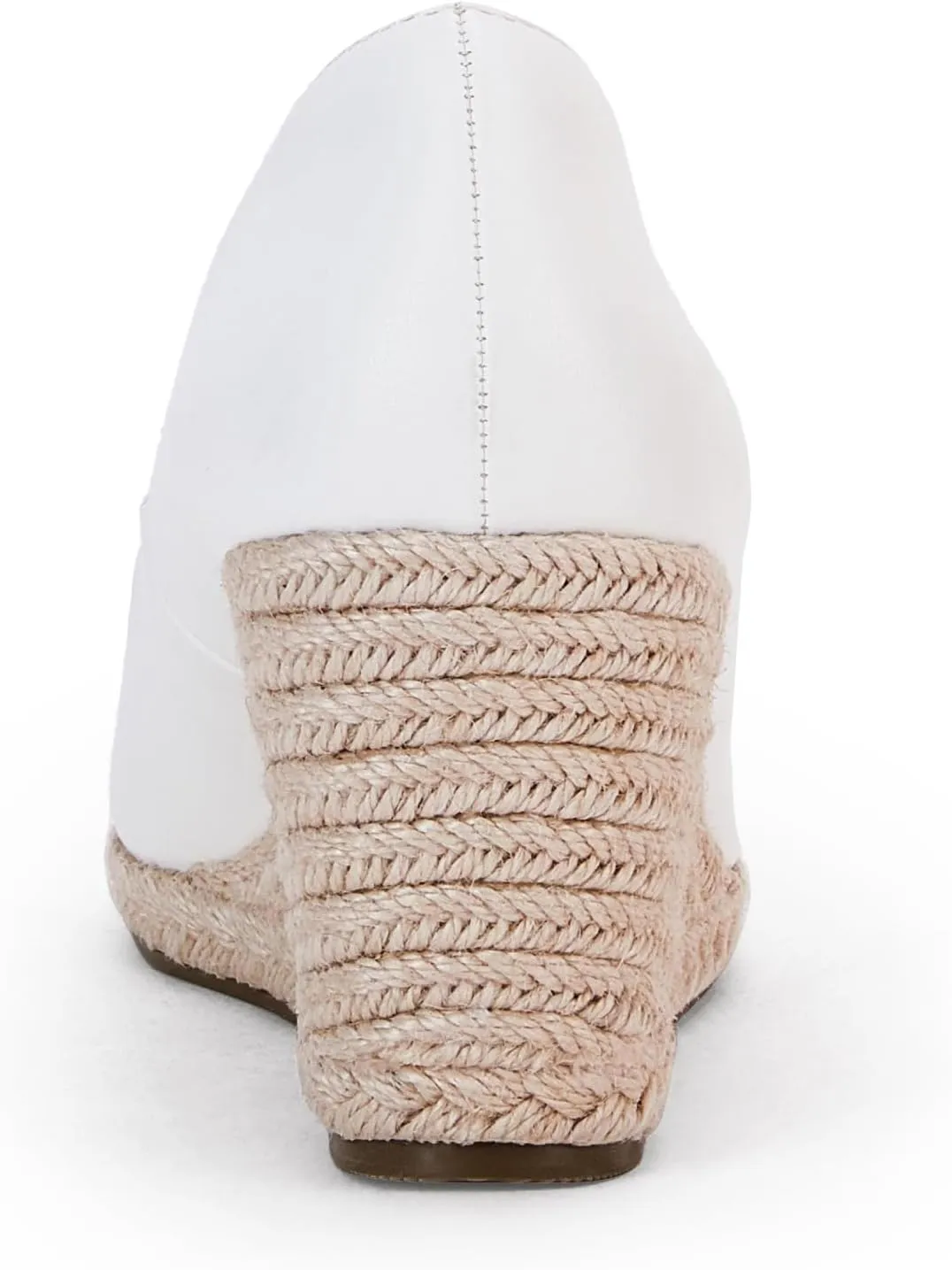 Ruanyu Women's Platform Espadrilles Wedge Sandals Slip On Solid Color Closed Pointed Toe Comfortable Wedge Pumps Shoes
