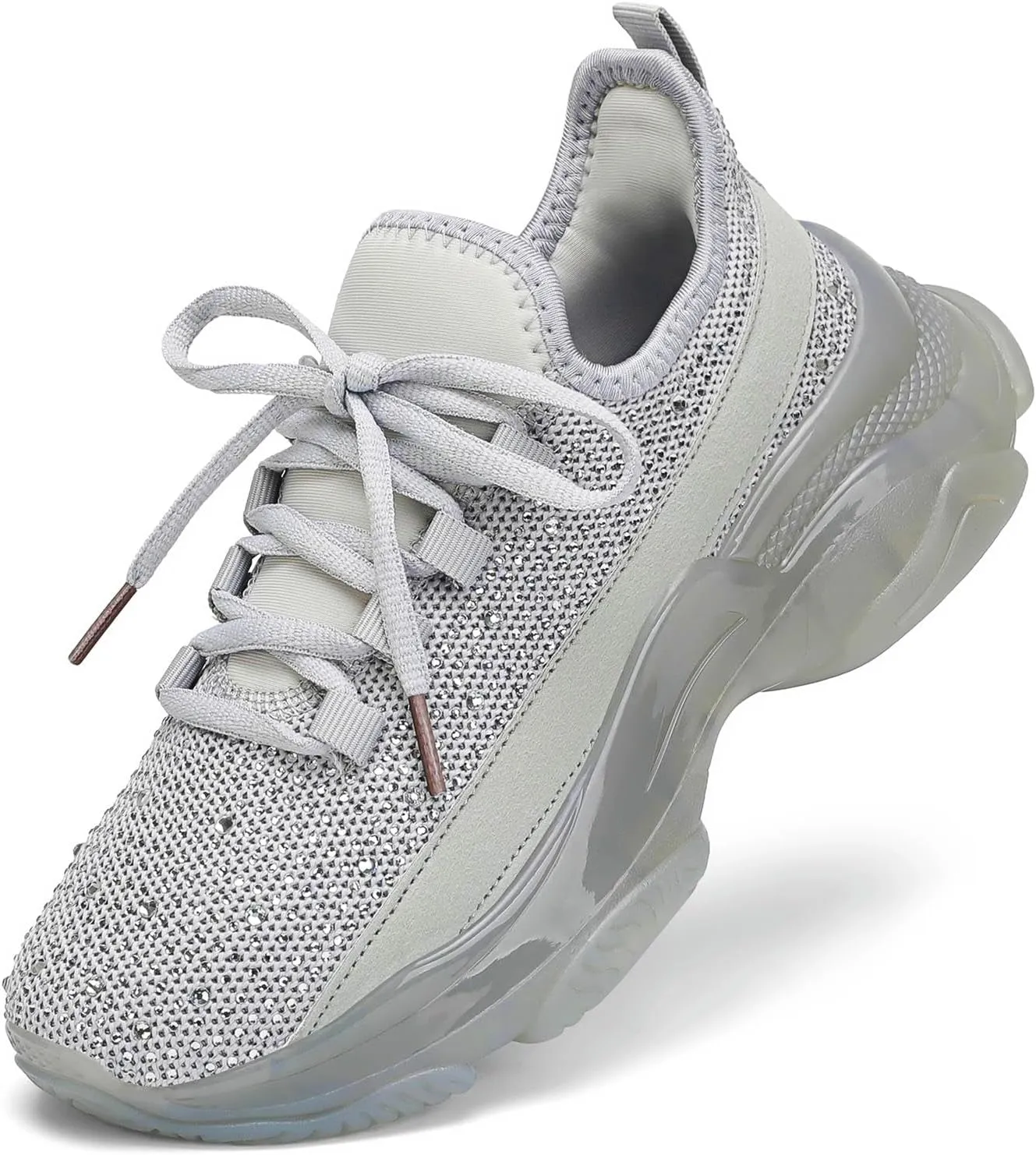 Running Shoes for Women Fashion Rhinestone Sneakers Womens Walking Shoes Comfortable Chunky Ladies Tennis Shoe