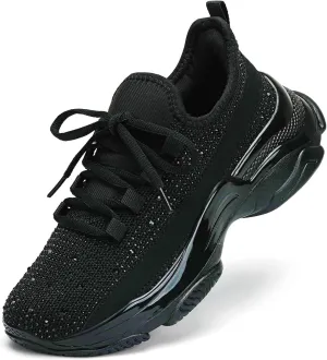 Running Shoes for Women Fashion Rhinestone Sneakers Womens Walking Shoes Comfortable Chunky Ladies Tennis Shoe