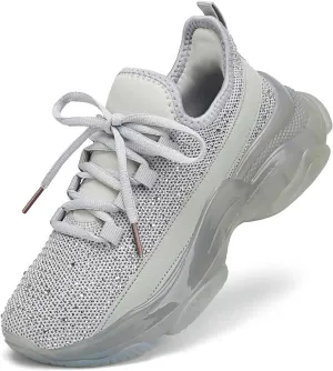 Running Shoes for Women Fashion Rhinestone Sneakers Womens Walking Shoes Comfortable Chunky Ladies Tennis Shoe