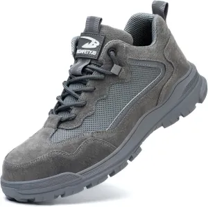 Safety Work Shoes for Men Indestructible Work Sneakers Breathable and Lightweight Safety Shoes Puncture Proof Work Shoes for Industrial Construction Slip Resistant