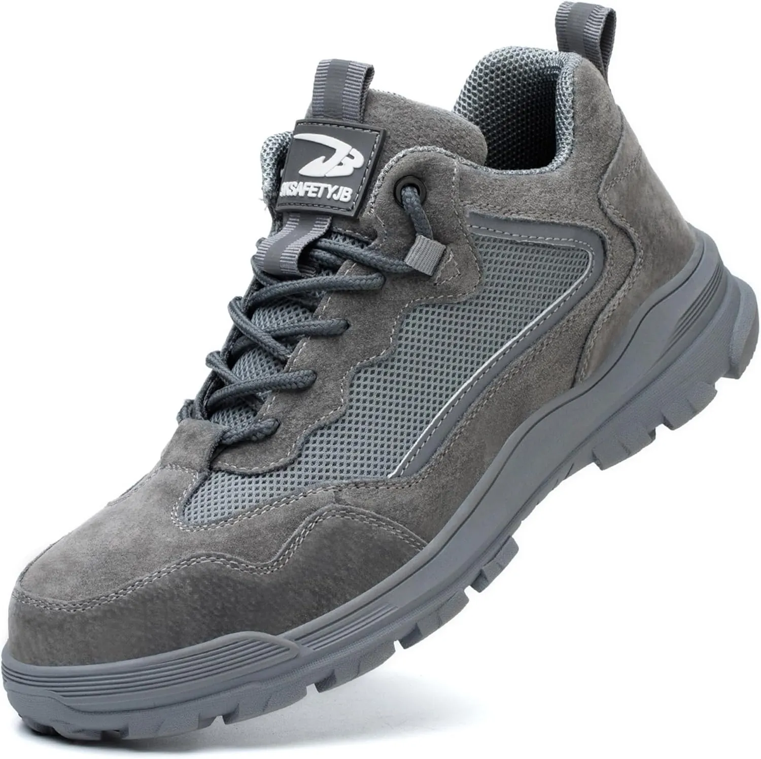Safety Work Shoes for Men Indestructible Work Sneakers Breathable and Lightweight Safety Shoes Puncture Proof Work Shoes for Industrial Construction Slip Resistant