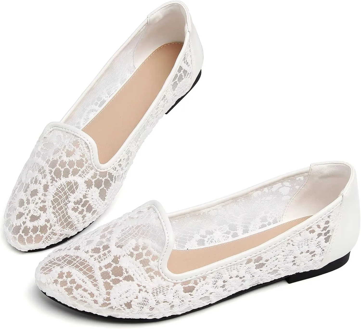 SAILING LU Women Pointed Toe Ballets Flats Faux Suede Comfortable Soft Ballet Walking Shoes Dressy Slip-on Ballerina Shoes