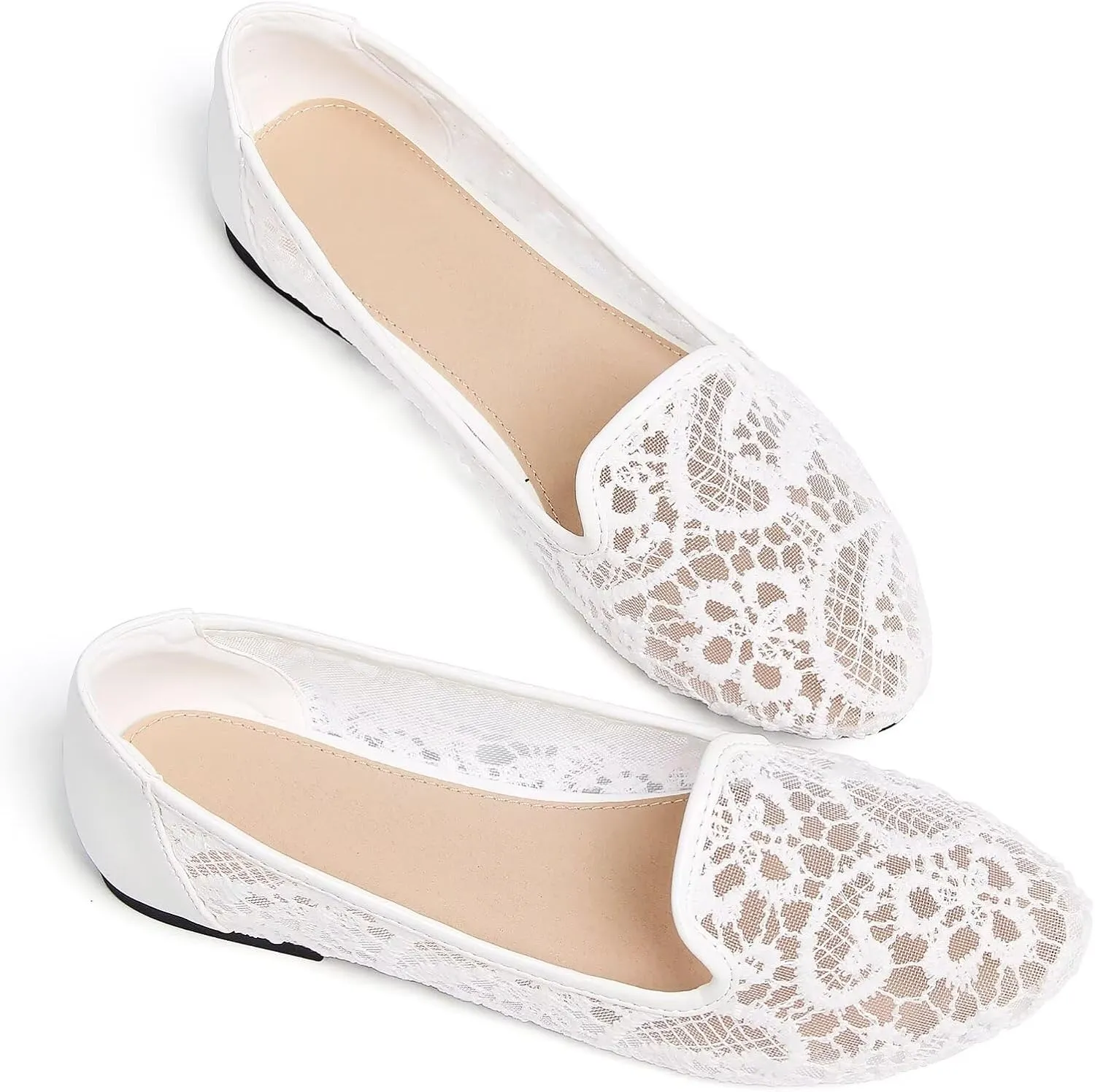 SAILING LU Women Pointed Toe Ballets Flats Faux Suede Comfortable Soft Ballet Walking Shoes Dressy Slip-on Ballerina Shoes
