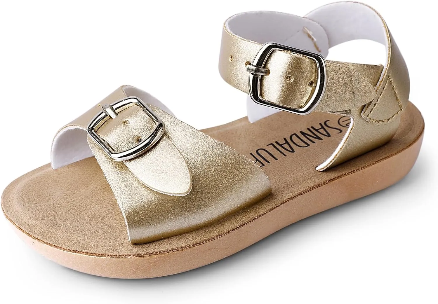 SANDALUP Summer Sandals w Double Buckle for Toddler Girls/Boys