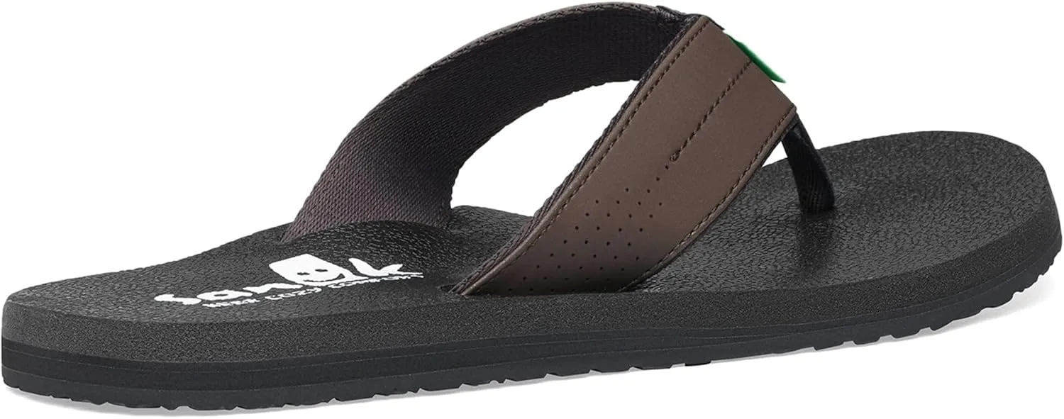 Sanuk Mens Beer Cozy Coaster | Flip Flops for Men | Mens Sandals | Beach Sandals | Supportive & Lightweight | Memory Foam Footbed