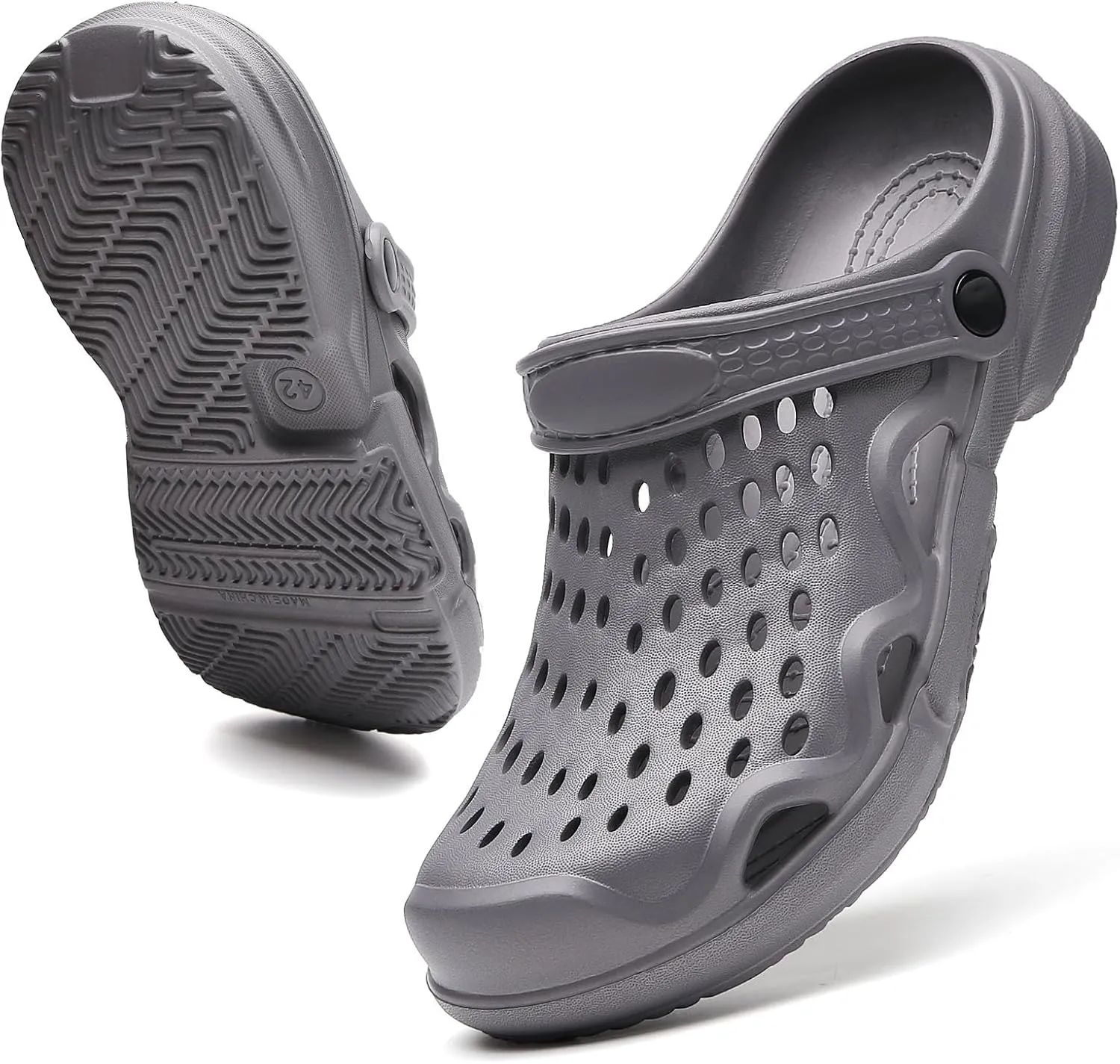 SECHRITE Clogs for Men Garden Shoes Water Sandals Mens Mules and Clogs Shower Slippers Waterproof Summer Slides