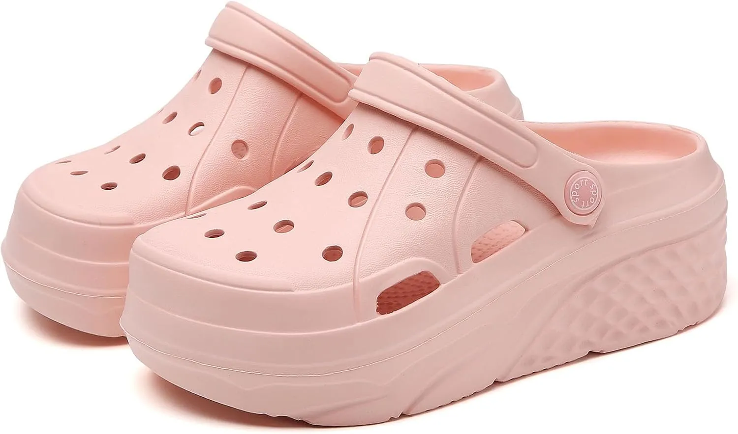 SECHRITE Womens Platform Clogs Garden Shoes Waterproof Beach Pool Sandals Summer Mules Home Slippers - Butterfly Series