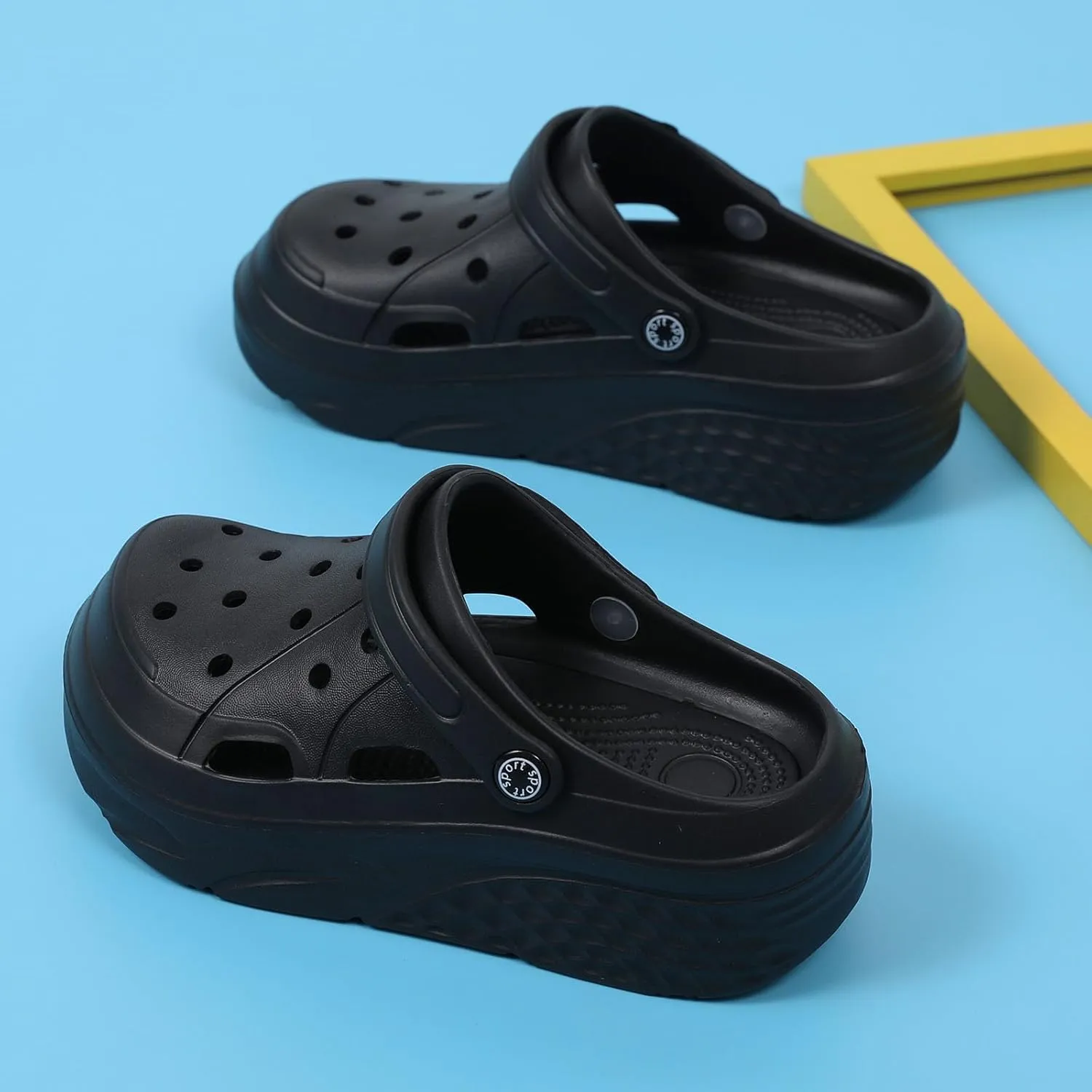 SECHRITE Womens Platform Clogs Garden Shoes Waterproof Beach Pool Sandals Summer Mules Home Slippers - Butterfly Series