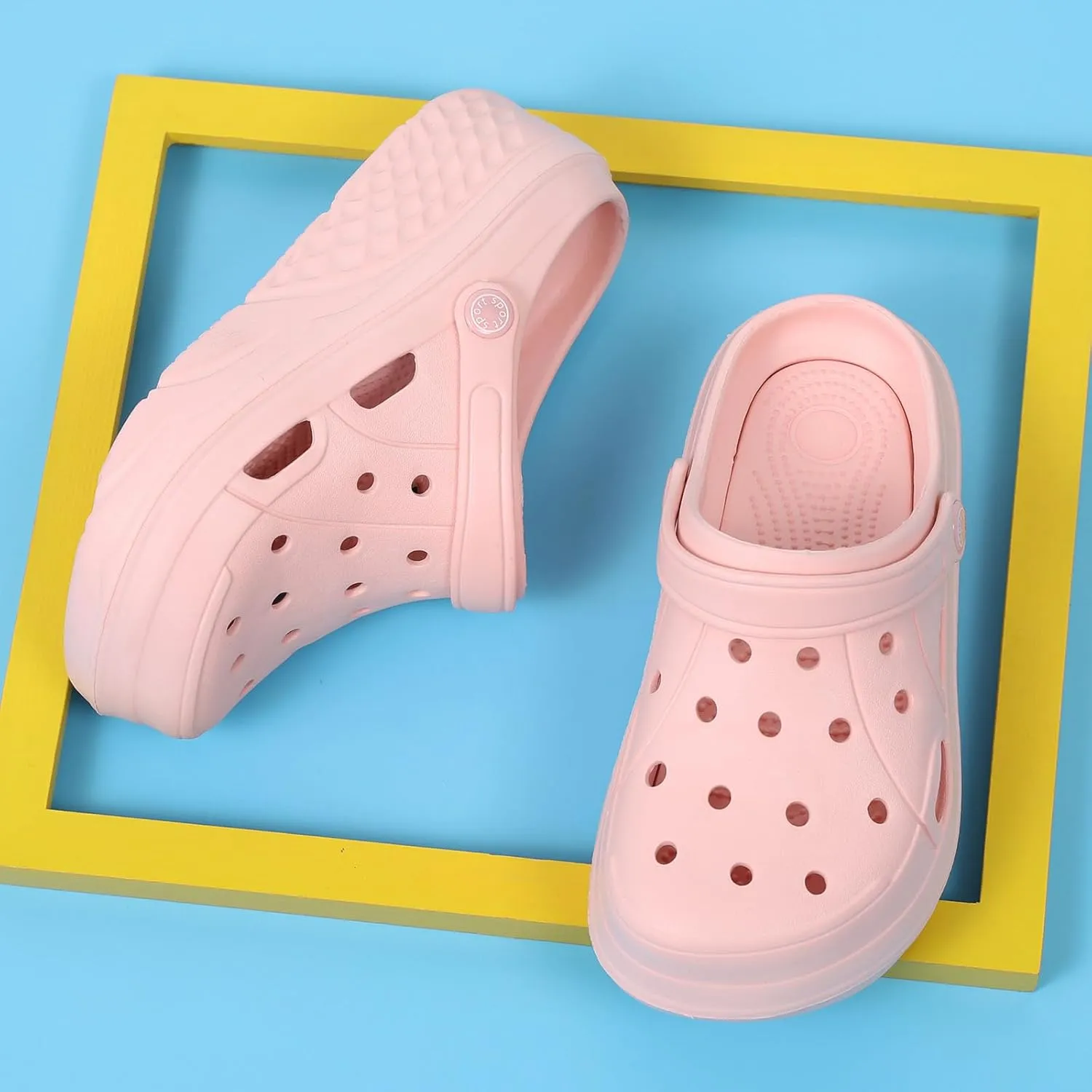 SECHRITE Womens Platform Clogs Garden Shoes Waterproof Beach Pool Sandals Summer Mules Home Slippers - Butterfly Series