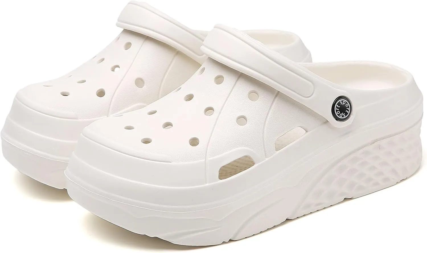 SECHRITE Womens Platform Clogs Garden Shoes Waterproof Beach Pool Sandals Summer Mules Home Slippers - Butterfly Series