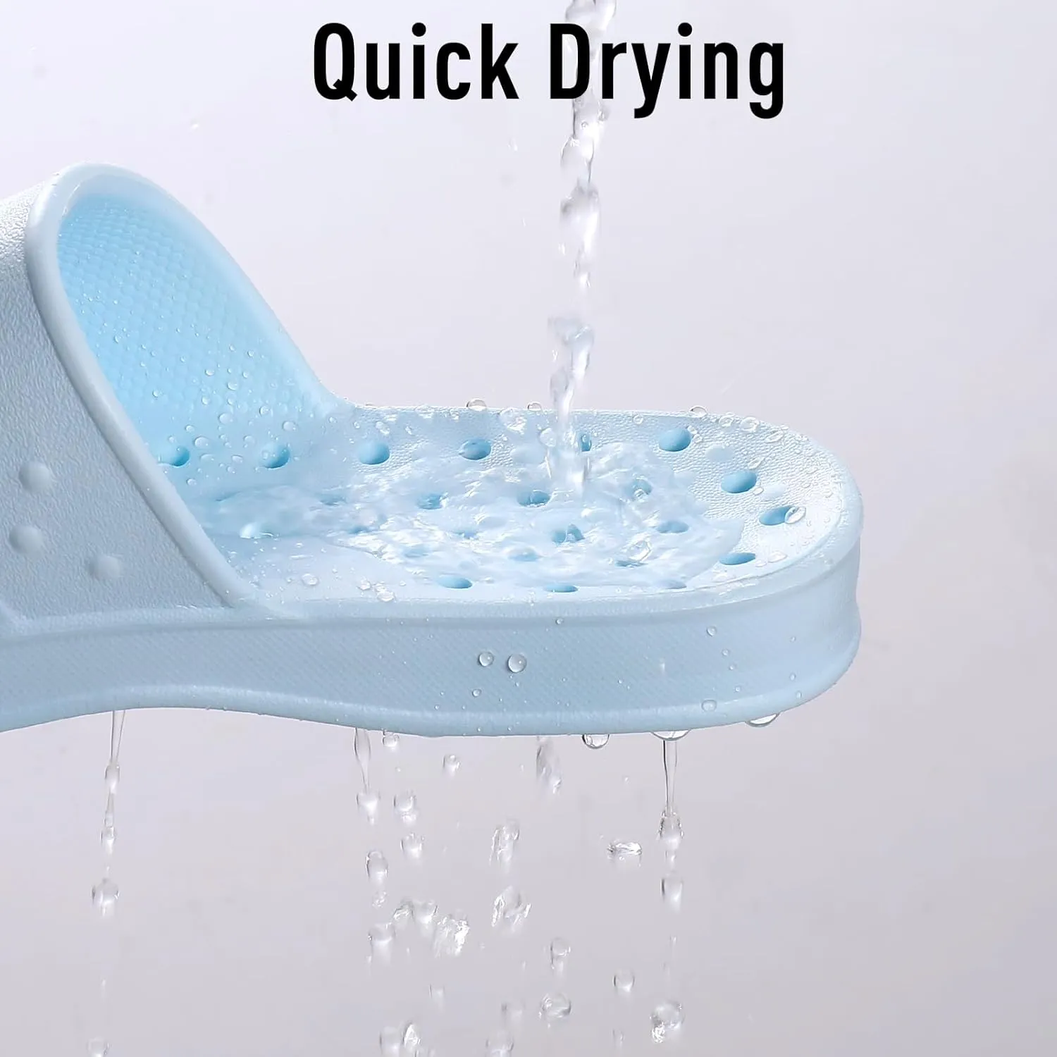 shevalues Shower Shoes for Women with Arch Support Quick Drying Pool Slides Lightweight Beach Sandals with Drain Holes