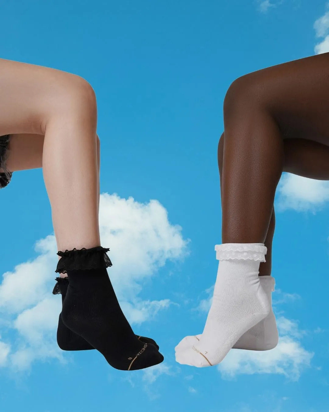 SHEZZA Anti-Blister Cushion Heel Padded Lace Sock-Breathable,Comfortable-seen on TikTok