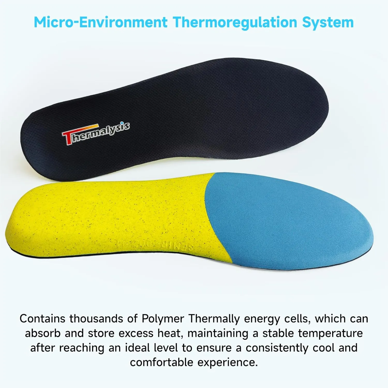Shoe Inserts, Thermalysis Aire Thermostatic Insoles, Relieve Fatigue, Breathable Insoles, Cushion Insoles, Comfort and Not stuffy for Long-Term use, Cool Insoles Man/Woman (Womens 7 1/2-(245mm))