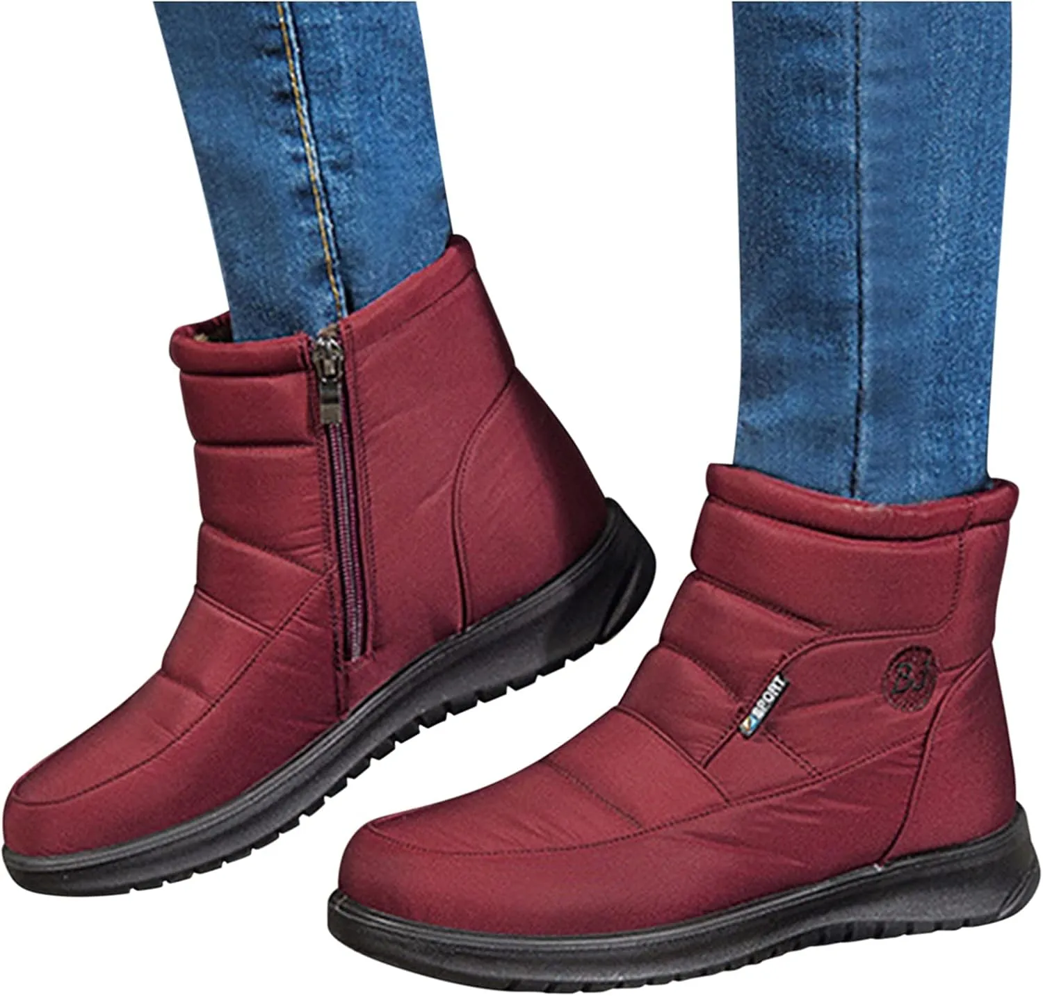 Snow Boots for Women Winter Shoes with Fur Lined Warm Slip On Boots Waterproof Comfortable Outdoor Anti Slip Booties