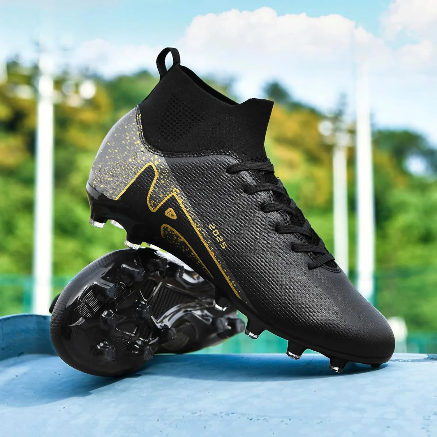 Soccer Cleats for Womens Mens Outdoor Unisex Turf Shoes Youth Rugby Shoes Adult AG FG TF Football Boots Wide Training Sneaker