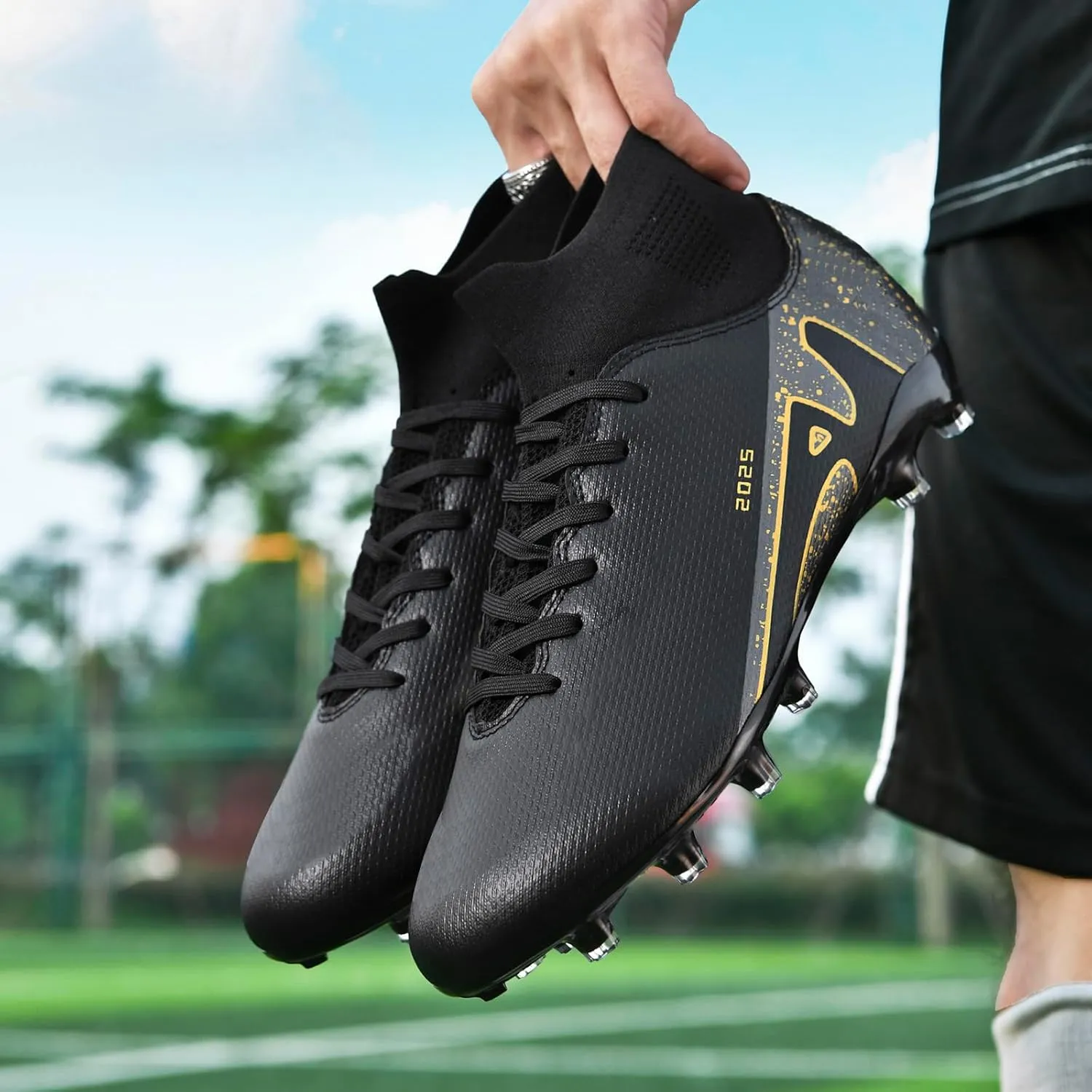 Soccer Cleats for Womens Mens Outdoor Unisex Turf Shoes Youth Rugby Shoes Adult AG FG TF Football Boots Wide Training Sneaker