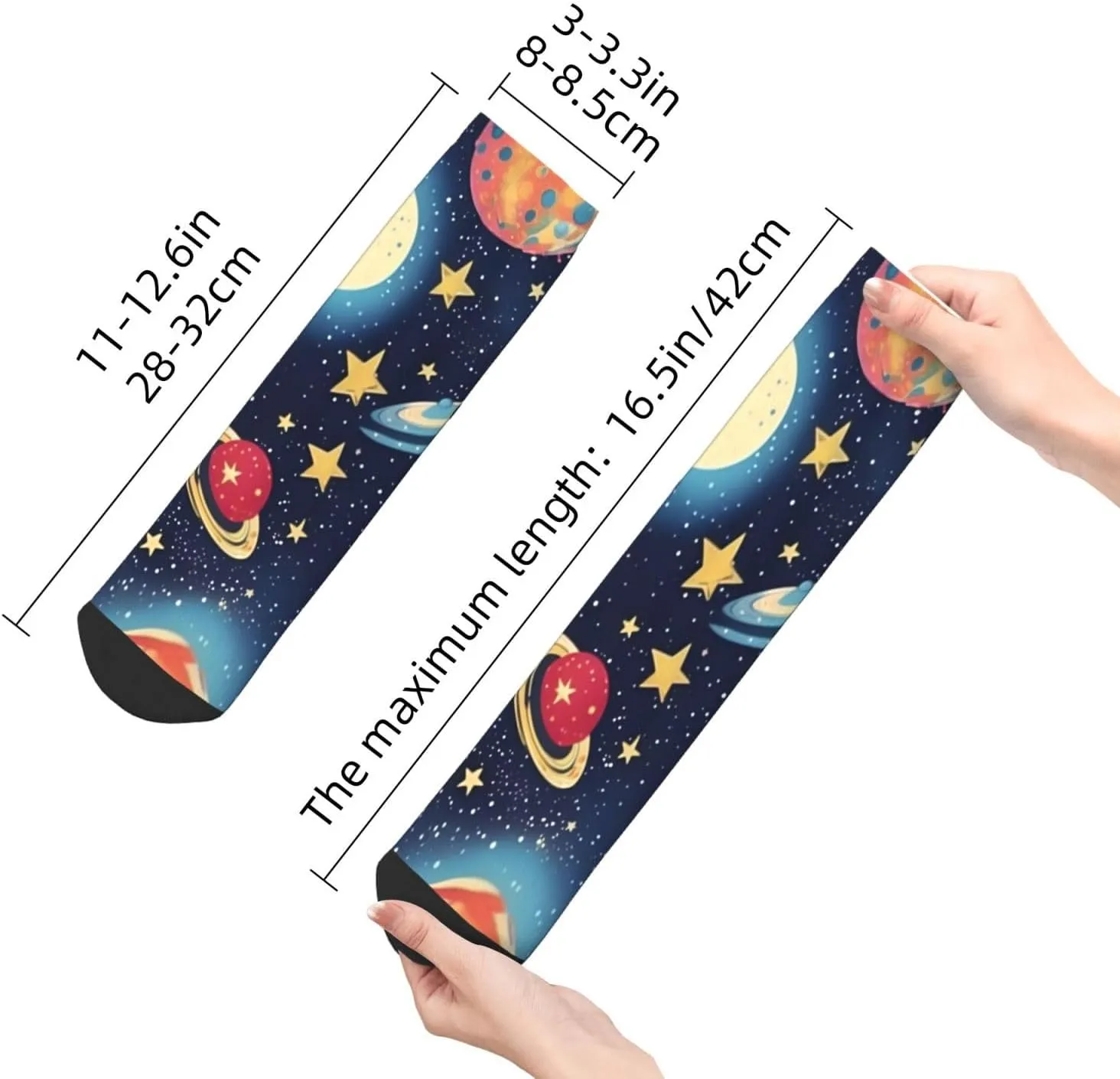 Starry Sky Universe Space Print Tube Socks Cozy For Women Men Casual Ankle Polyester Socks Adult Breathable