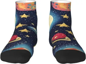Starry Sky Universe Space Print Tube Socks Cozy For Women Men Casual Ankle Polyester Socks Adult Breathable