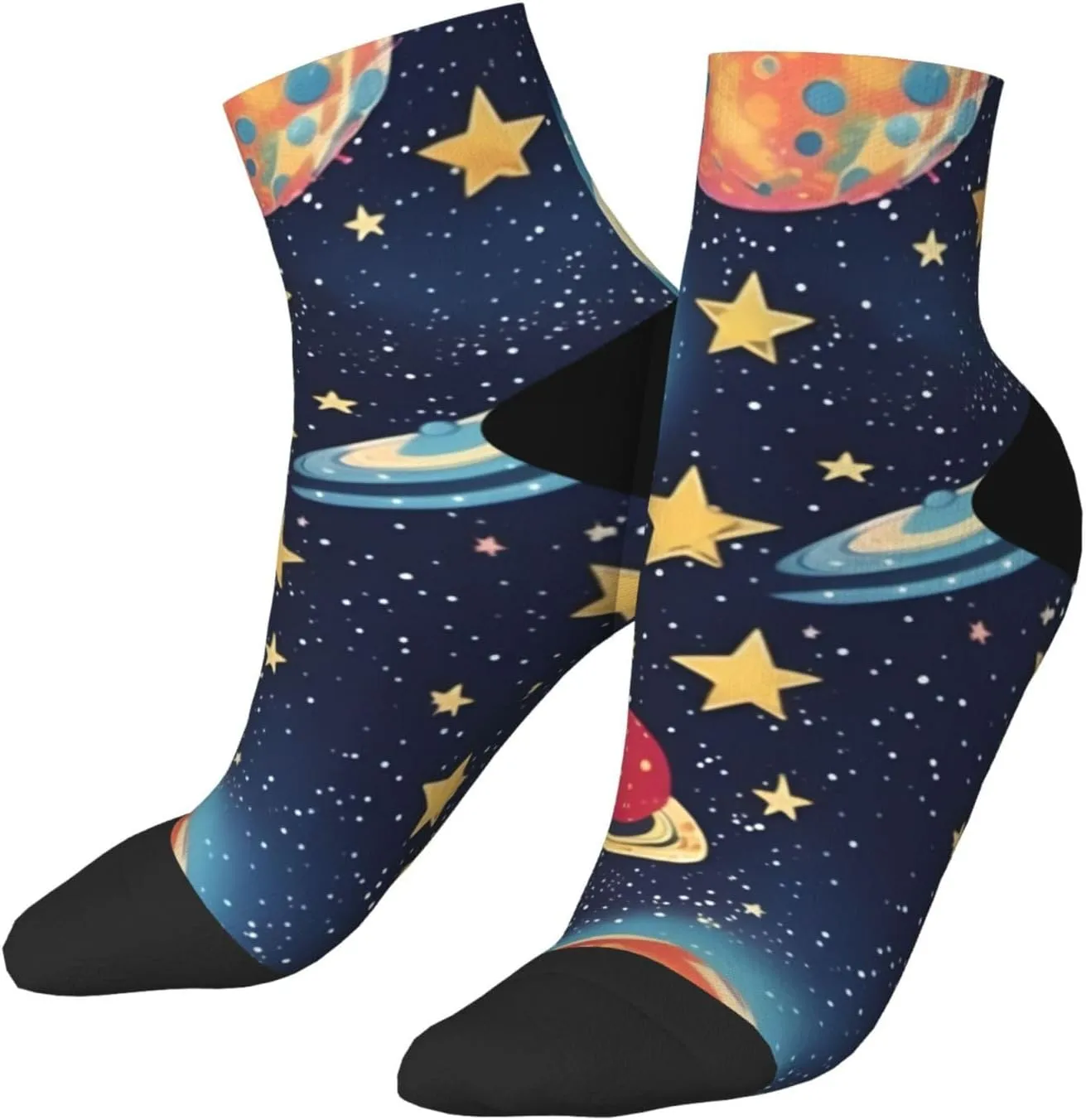 Starry Sky Universe Space Print Tube Socks Cozy For Women Men Casual Ankle Polyester Socks Adult Breathable
