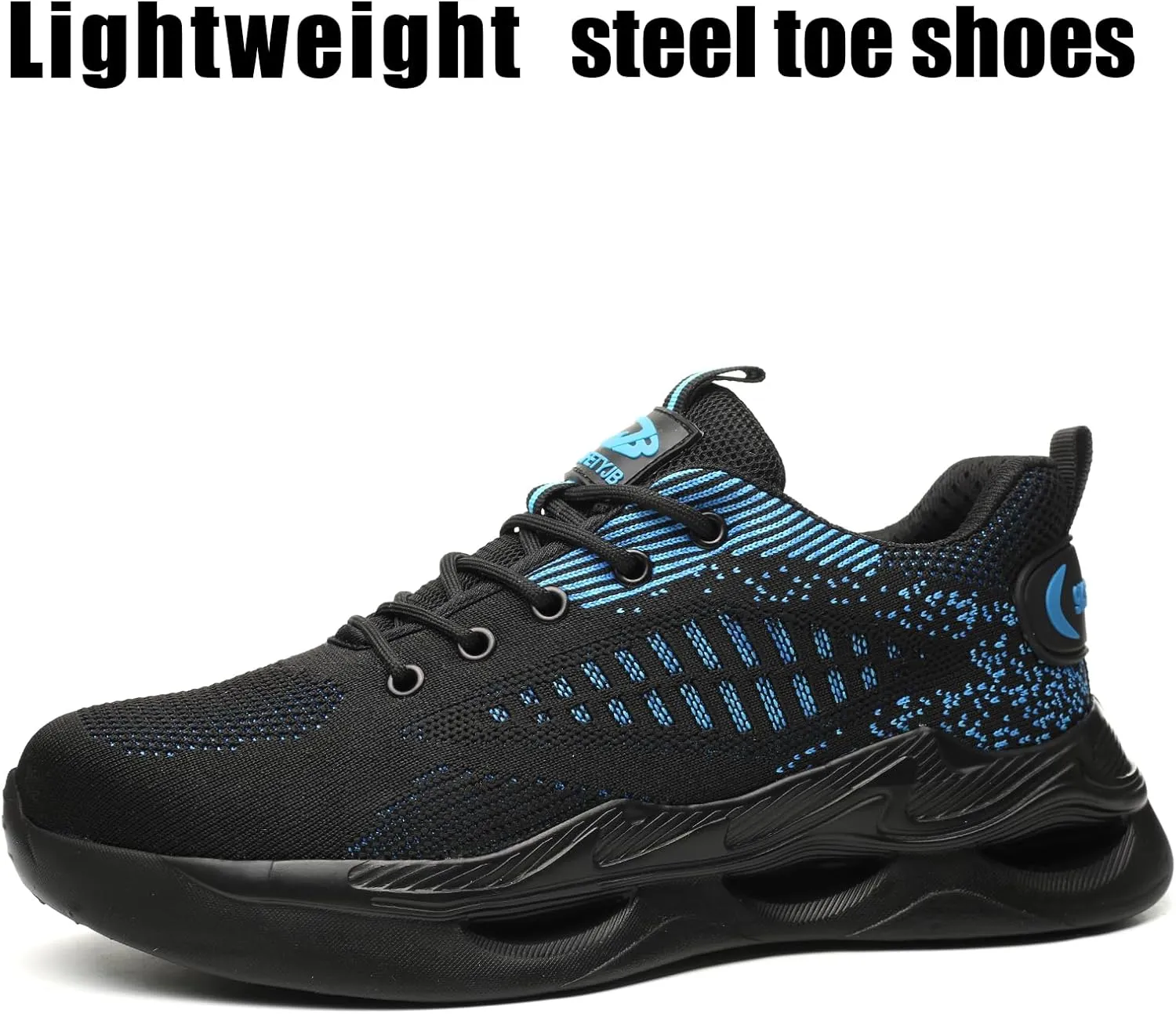 Steel Toe Shoes for Men Women Comfortable Breathable Safety Work Shoes Lightweight Indestructible Puncture Proof Steel Toe Sneakers
