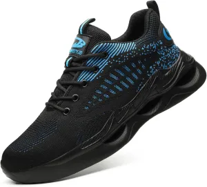 Steel Toe Shoes for Men Women Comfortable Breathable Safety Work Shoes Lightweight Indestructible Puncture Proof Steel Toe Sneakers